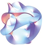 This is an image of a two-dimensional hypersurface of the quintic Calabi–Yau three-fold